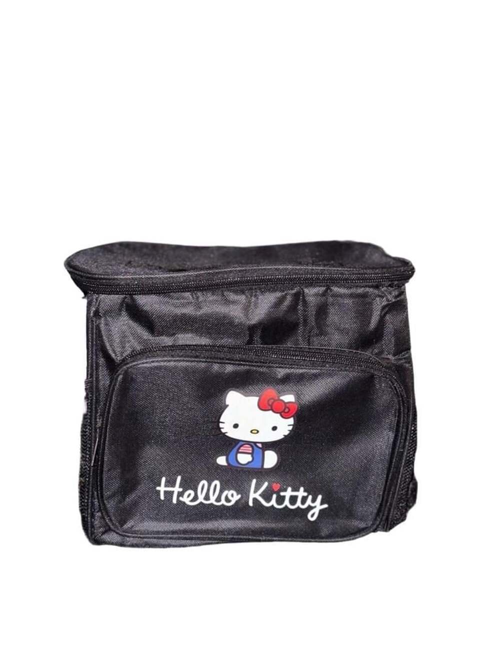 Hello Kitty Black Insulated Lunch Bag with Front Pocket